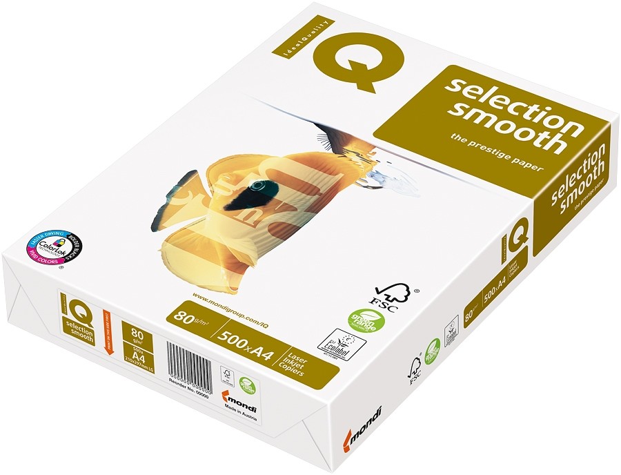 CARTON IQ SELECTION SMOOTH A4, 80 g/mp, 500 coli/top