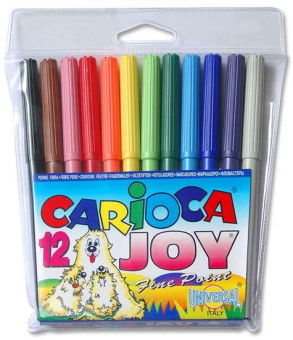 Markere Carioca Joy, varf 2 mm, 10 culori/cutie