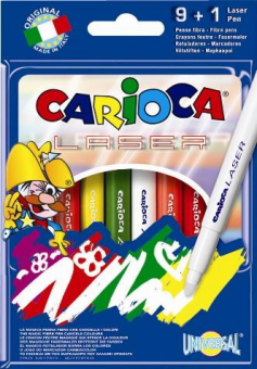 Markere Carioca Laser, varf 4 mm, 10 culori/cutie