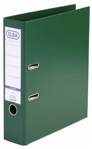Biblioraft A4, plastifiat PP/PP, margine metalica, 80 mm, ELBA Smart Pro+ - verde