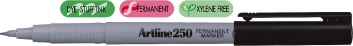 Permanent marker ARTLINE 250, corp plastic, varf rotund 0.4mm - negru