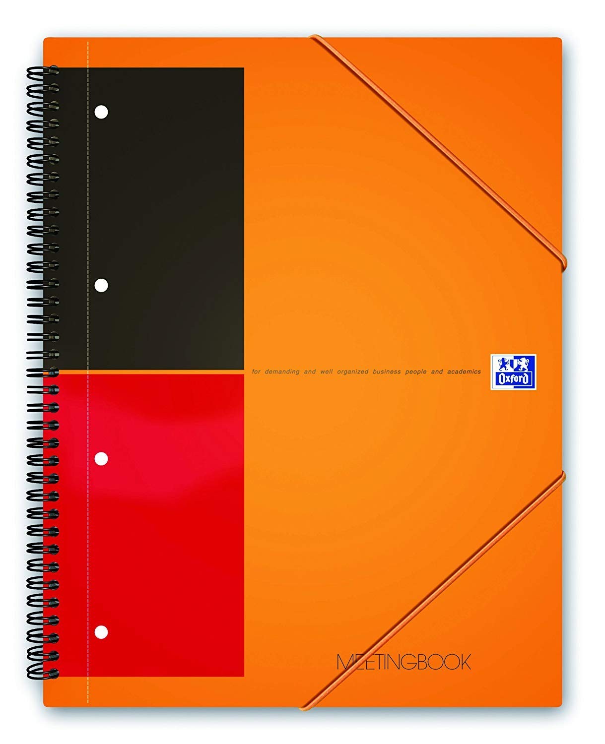 Caiet cu spirala A5+, OXFORD International Meetingbook, 80 file-80g/mp, 10 perf., coperta PP - dicta