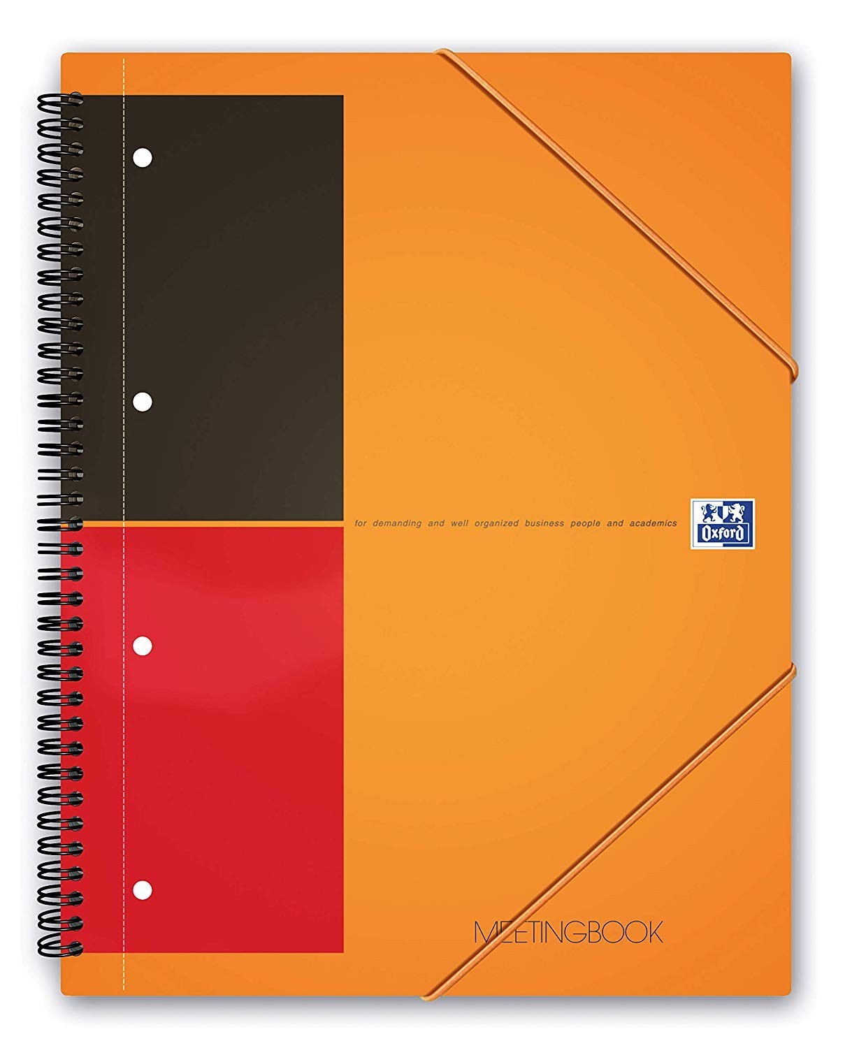 Caiet cu spirala A4+, OXFORD International Meetingbook, 80 file-80g/mp, 4 perf., coperta PP - dictan