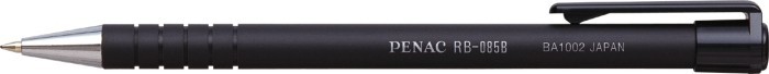 Pix PENAC RB-085B, rubber grip, 0.7mm, varf metalic, corp negru - scriere neagra