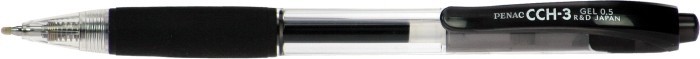 Pix PENAC CCH-3, cu mecanism, rubber grip, 0.7mm, corp transparent - scriere neagra