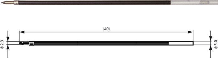 Rezerva PENAC BR140, 2 buc/set, 1.6mm, pentru CH6, Soft Glider+, Stick ball - albastru