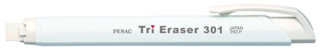 Radiera mecanica PENAC Tri Eraser, triunghiulara, 100% cauciuc - corp alb