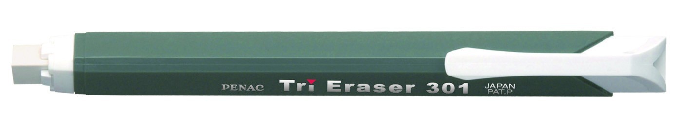Radiera mecanica PENAC Tri Eraser, triunghiulara, 100% cauciuc - corp gri