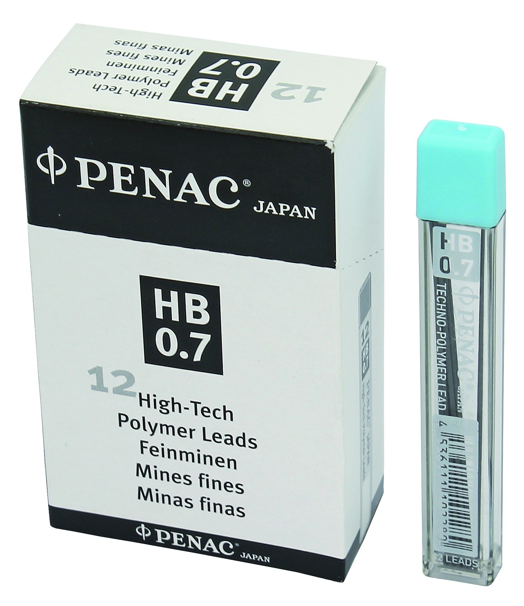 Mine pentru creion mecanic 0,7mm, 12/set, PENAC - HB