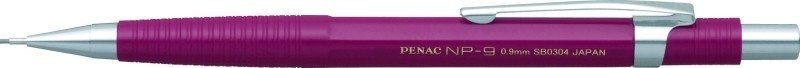 Creion mecanic profesional PENAC NP-9, 0.9mm, con metalic cu varf cilindric fix - corp bordeaux