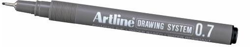 Marker pentru desen tehnic ARTLINE, varf fetru 0.7mm - negru