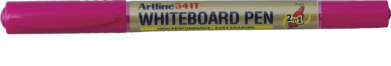 Marker pentru tabla de scris ARTLINE 541T, doua capete - varfuri rotunde 0.4mm/1.0mm - roz