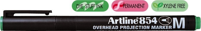 OHP Permanent marker ARTLINE 854, varf mediu - 1.0mm - verde