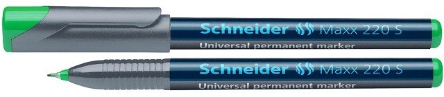 Universal permanent marker SCHNEIDER Maxx 220 S, varf 0.4mm - verde