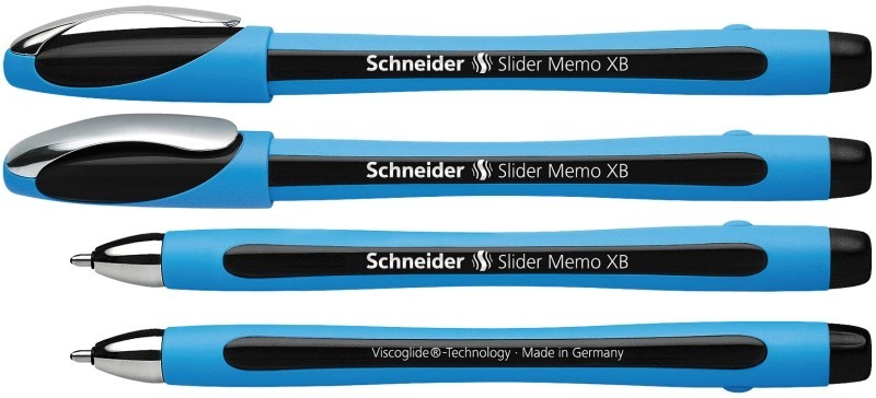Pix SCHNEIDER Slider Memo XB, rubber grip, accesorii metalice - scriere neagra