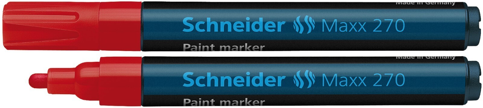Marker cu vopsea SCHNEIDER Maxx 270, varf rotund 1-3mm - rosu