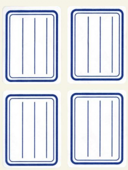 Etichete autoadezive Apli scolare, 5 coliset, 20 eticheteset, 38x50mm, liniate, albastre