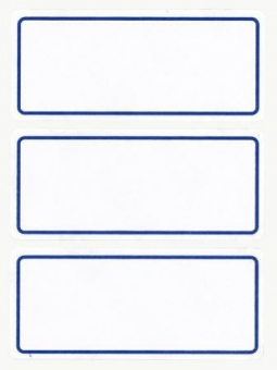 Etichete autoadezive Apli scolare, 6 coliset, 18 eticheteset, 34x78mm, bordura albastra