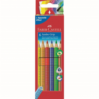Creioane Colorate 6 culori Jumbo Grip Faber-Castell
