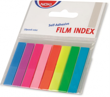 Index Adeziv Plastic 12 x 45 mm 8 culori 20 File/Culoare Noki