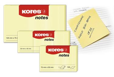 Notes Adeziv 50x75 mm Galben Pal 100 File Kores