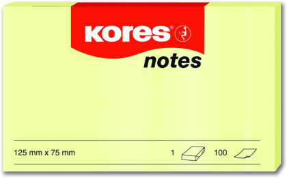Notes Adeziv 75x125 mm Galben Pal 100 File Kores