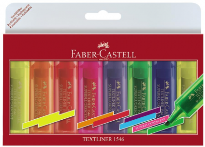 Textmarker Set 8 Superfluorescent 1546 Faber-Castell
