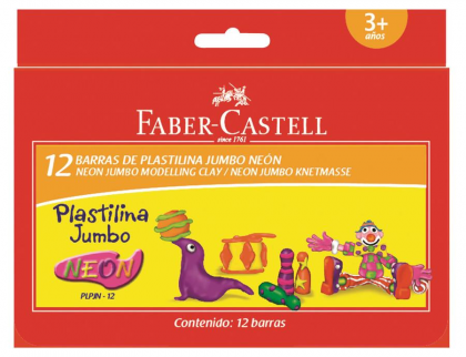 Plastilina 12 Culori Neon 160G Faber-Castell