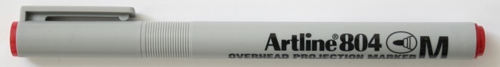 OHP Non-Permanent marker ARTLINE 804, varf mediu - 1.0mm - rosu