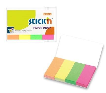 Stick index hartie color 50 x 20 mm, 4 x 50 file/set, Stick