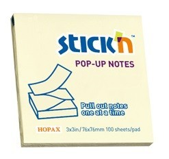 Notes autoadeziv 76 x 76 mm, 100 file, Stick