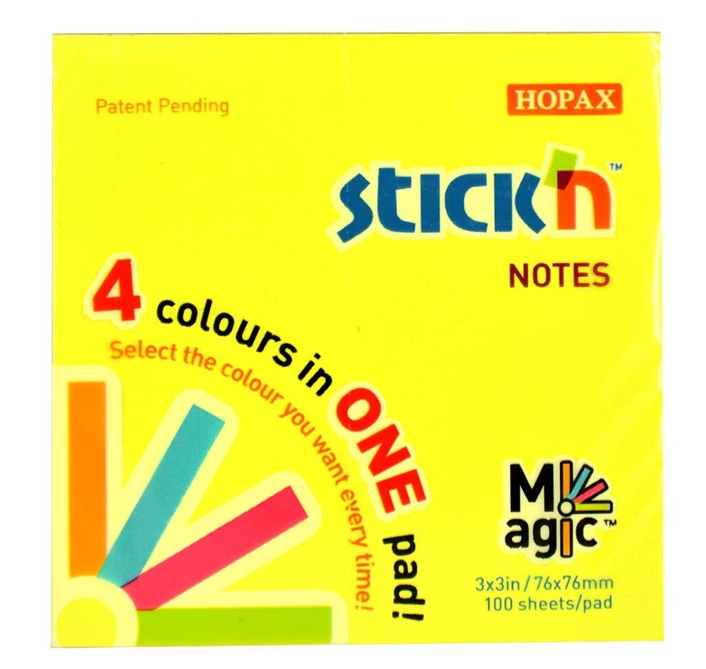 Magic notes autoadeziv 76 x 76 mm, 100 file, Stick