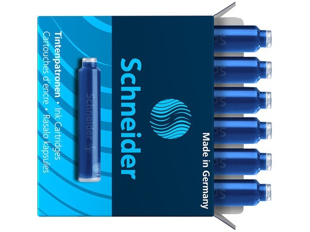 Patroane cerneala SCHNEIDER, 6buc/set - albastru