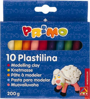 Plastilina Morocolor, 10 culori, 20 g/culoare