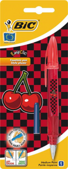 Stilou Bic Easy Clic Cherry, 1 bucata/blister
