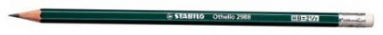 Creion grafit Stabilo Othello 2988 cu radiera, HB