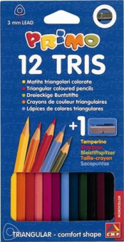 Creioane colorate Morocolor Maxi, 3 mm diametru, 12 culori/cutie