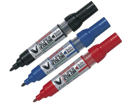 PERMANENT MARKER REINCARCABIL PILOT VSUPER COLOR