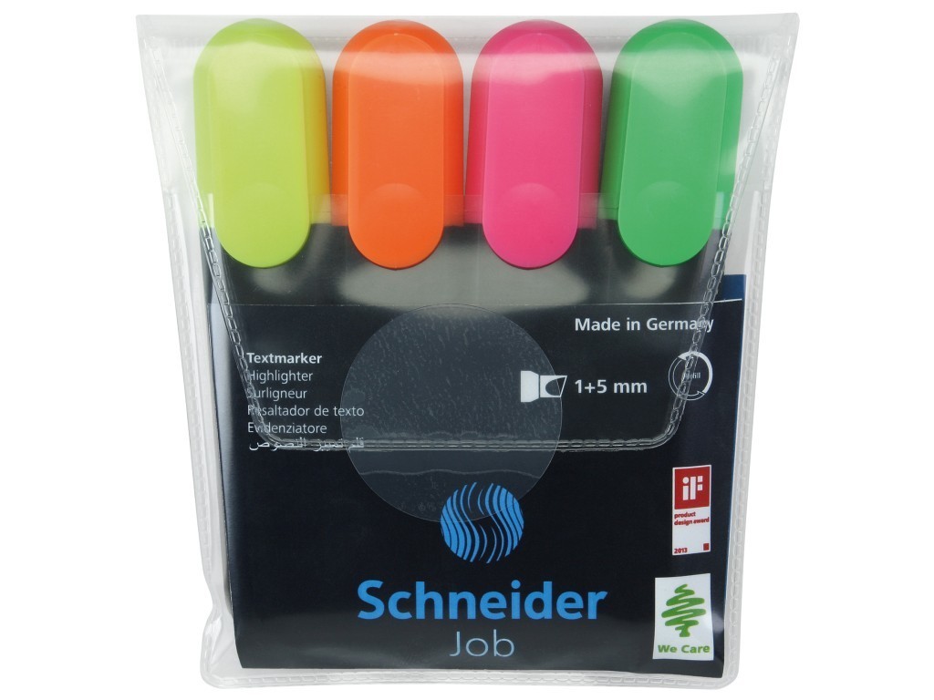 SET 4 TEXTMARKER SCHNEIDER JOB, varf tesit 1-5 mm