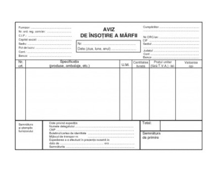 AVIZ DE INSOTIRE A MARFII A5, 3 exemplare