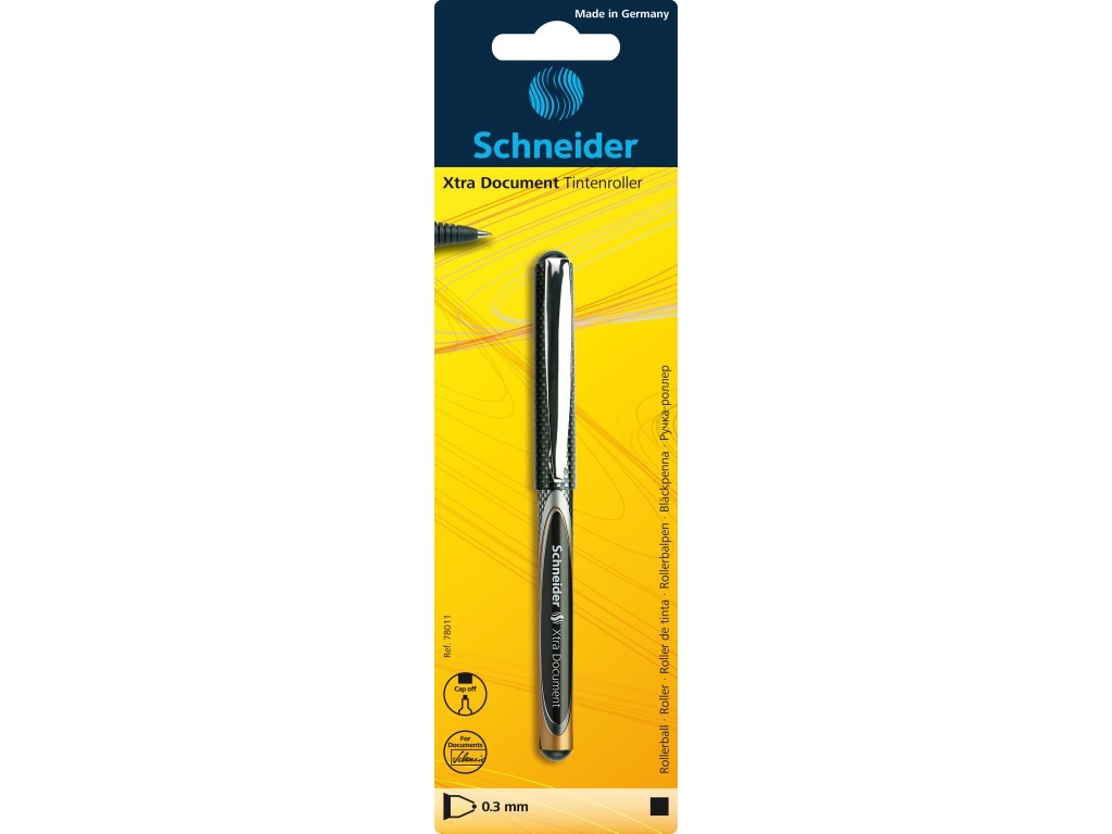 ROLLER SCHNEIDER XTRA DOCUMENT 893, 0,3 mm (BLISTER), negru