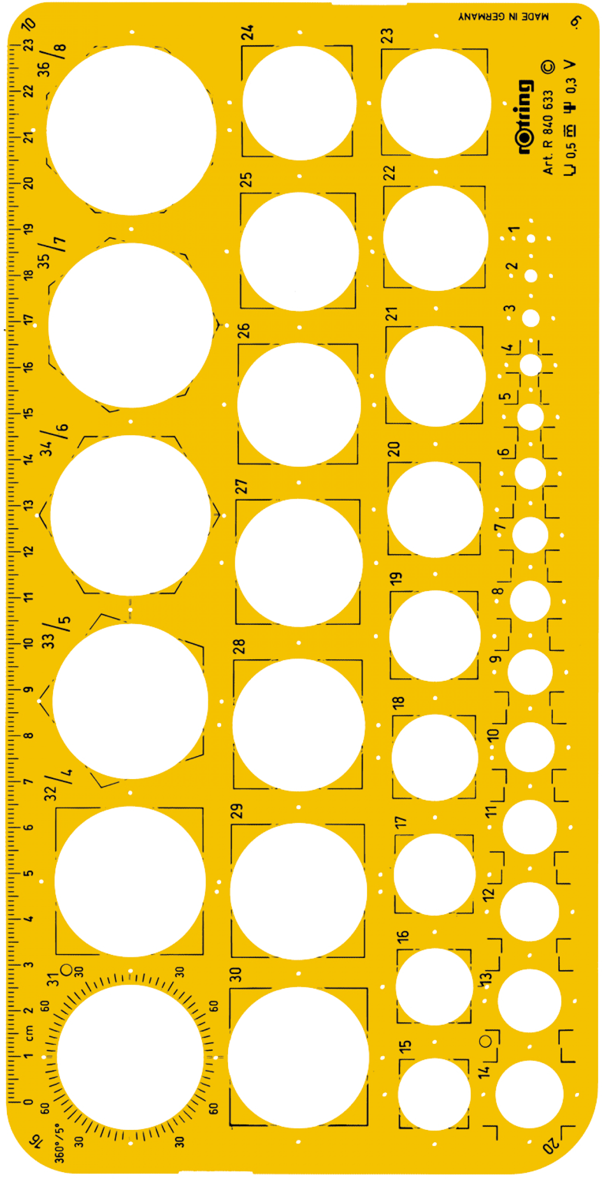 SABLON ROTRING CERCURI 1-36 mm, S0221691