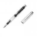 STILOU CLASSIC M205 M DEMONSTRATOR, CU PISTON, PENITA DIN OTEL INOXIDABIL, ACCESORII DIN OTEL INOXIDABIL, CORP TRANSPARENT