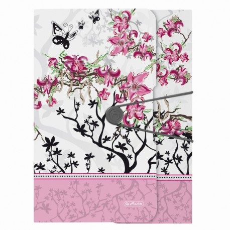 DOSAR MAPA A4 PP INCHIDERE CU ELASTIC MOTIV LADYLIKE BLOOM