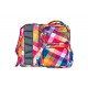 RUCSAC FOGGY CU UN COMPARTIMENT, DIMENSIUNE 46 X 32 X 22 CM, MOTIV RAINBOW GINGHAM