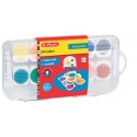 ACUARELE, 24 CULORI DETASABILE + 1 TUB ALB + PENSULA, HERLITZ