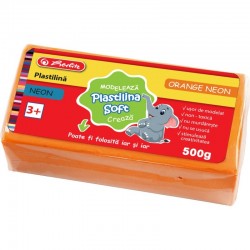 PLASTILINA SOFT CLAY 500 GR ORANGE NEON