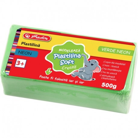 PLASTILINA SOFT CLAY 500 GR VERDE NEON