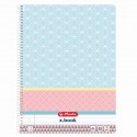 CAIET A4 80 FILE CU SPIRALA DICTANDO, MOTIV GRAPHIC PASTELS BLUE