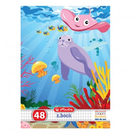 CAIET A5 48 FILE PATRATELE AQUA WORLD